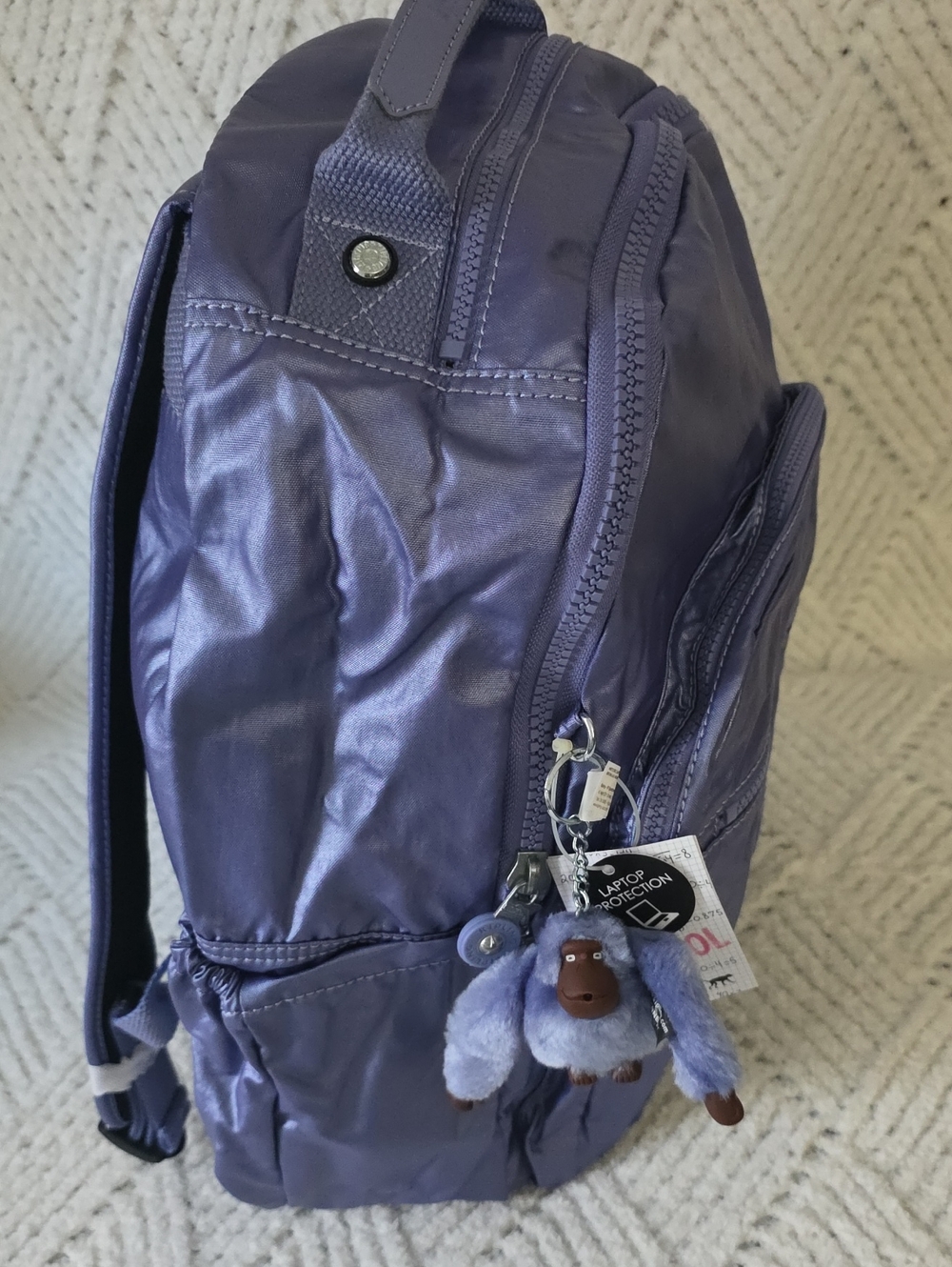 Kipling Deep Lavender Nylon Backpack - Picture 4 of 7